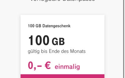 Telekom – 100GB Datenvolumen geschenkt